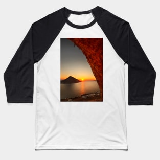 Sunset at the Grande Grotta - Kalymnos island Baseball T-Shirt